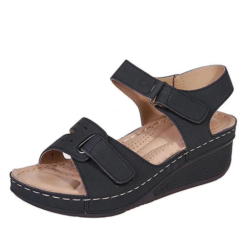 Women's Wedge Sandals – Adjustable Strap, Comfy Everyday Summer Shoes