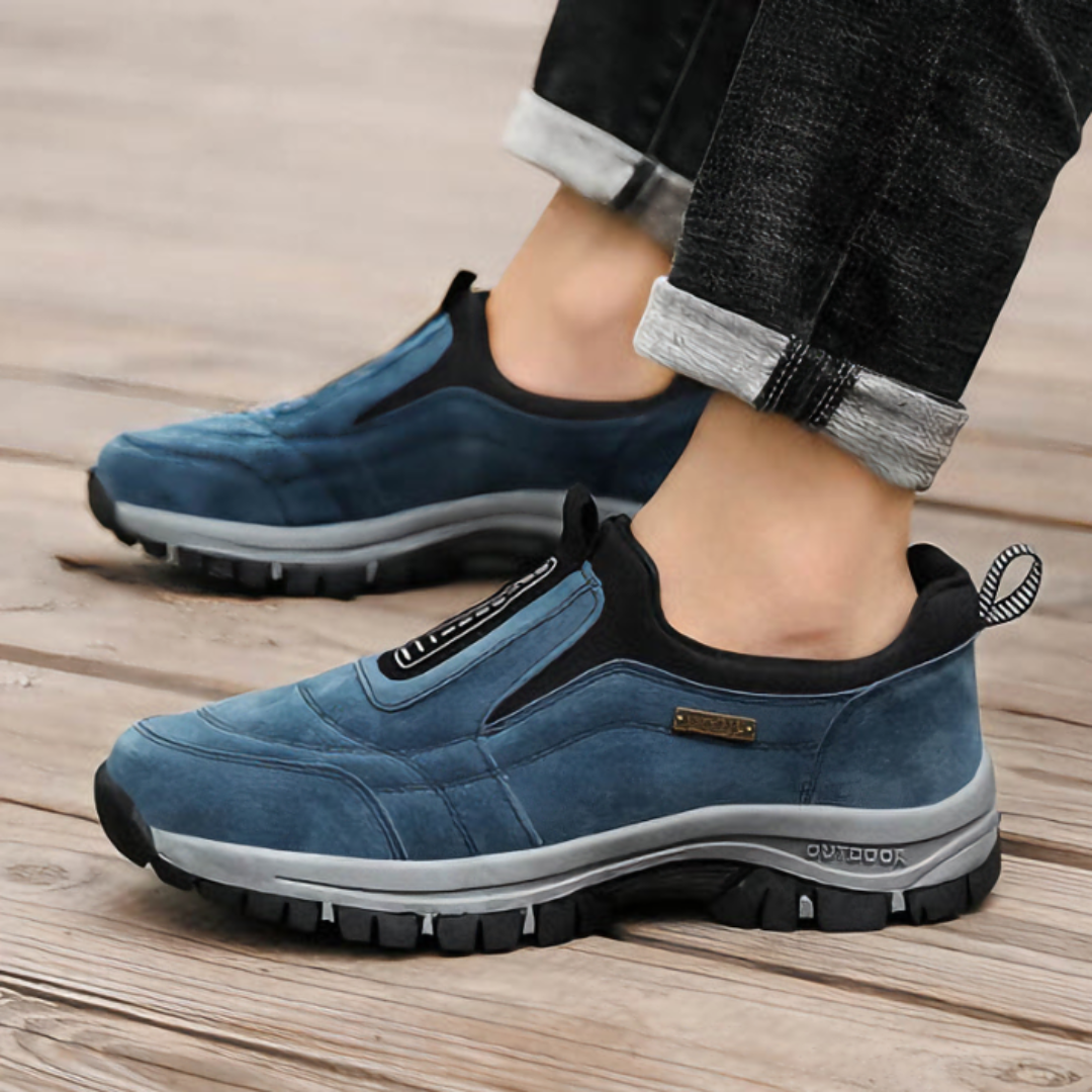 Men's Walking Shoes – Slip-On Design, Comfort Fit Casual Trainers
