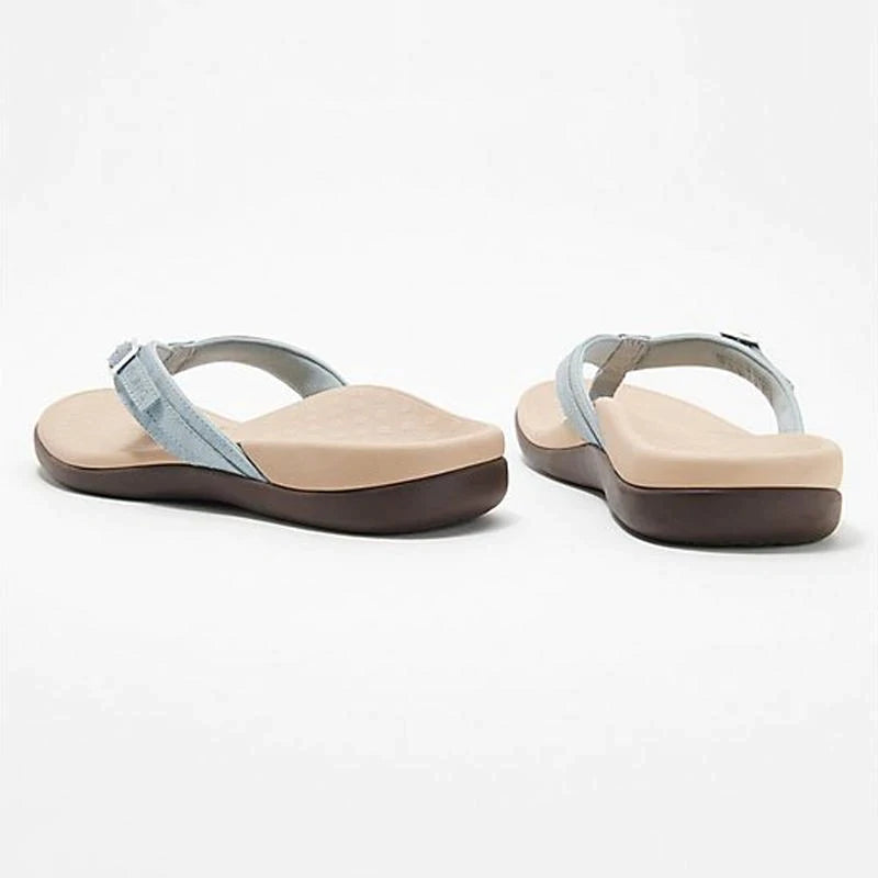 Women's Toe Post Sandals – Buckle Detail, Comfortable Summer Style