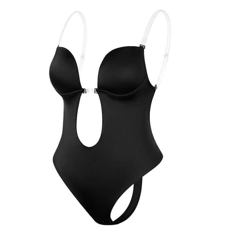 Women's Plunge Body Shaper – Backless Bodysuit, Sculpting for Dresses & Events