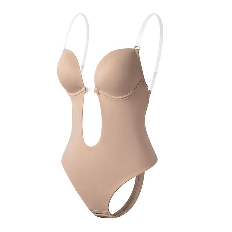 Women's Plunge Body Shaper – Backless Bodysuit, Sculpting for Dresses & Events