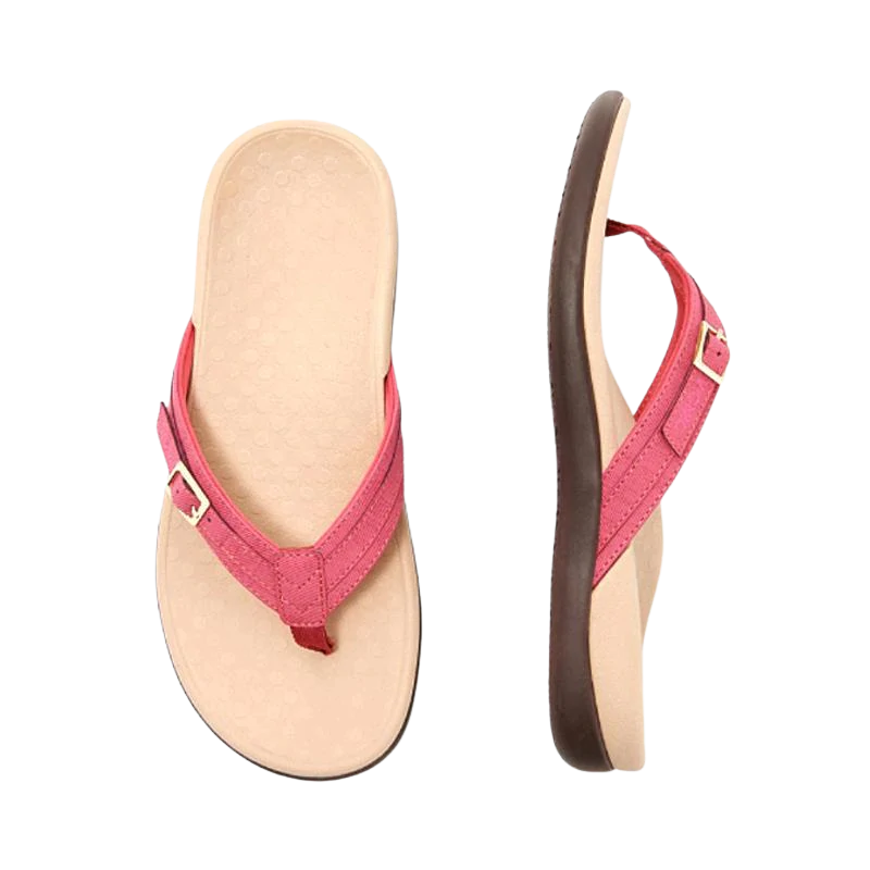 Women's Toe Post Sandals – Buckle Detail, Comfortable Summer Style