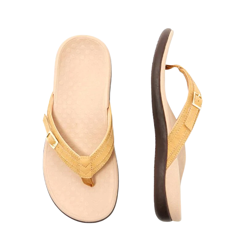 Women's Toe Post Sandals – Buckle Detail, Comfortable Summer Style