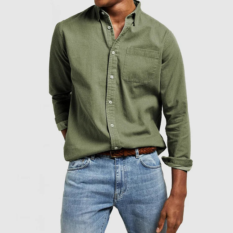 Men’s Casual Shirt – Button-Down Oxford, Relaxed Fit Everyday Wear