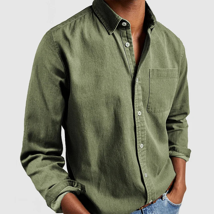 Men’s Casual Shirt – Button-Down Oxford, Relaxed Fit Everyday Wear