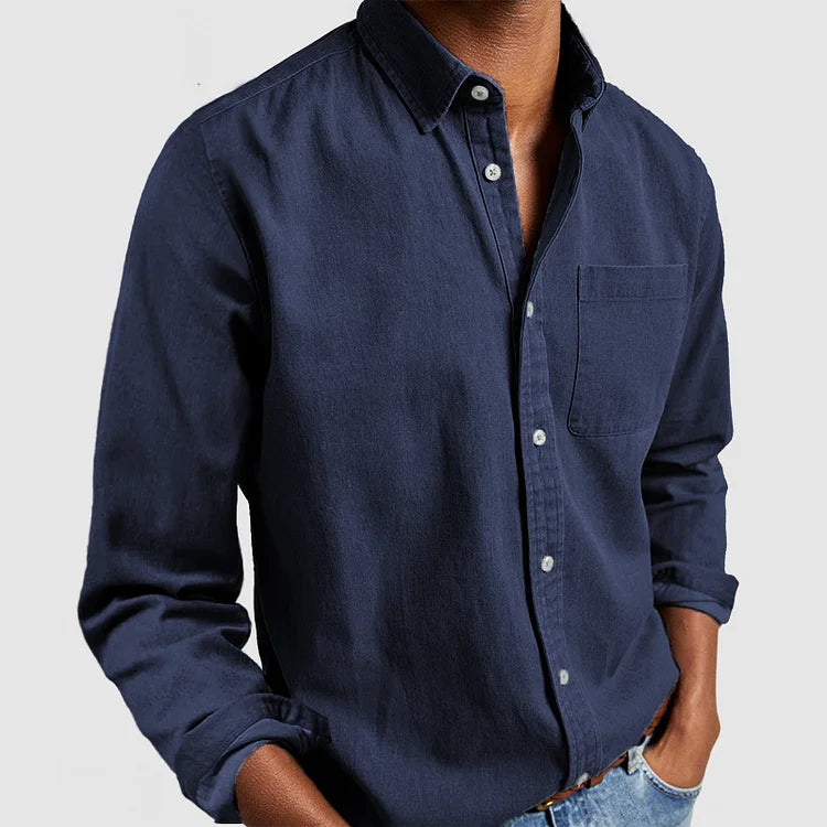 Men’s Casual Shirt – Button-Down Oxford, Relaxed Fit Everyday Wear
