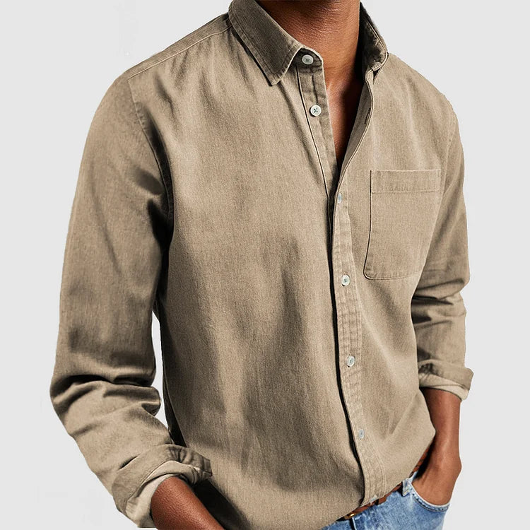 Men’s Casual Shirt – Button-Down Oxford, Relaxed Fit Everyday Wear