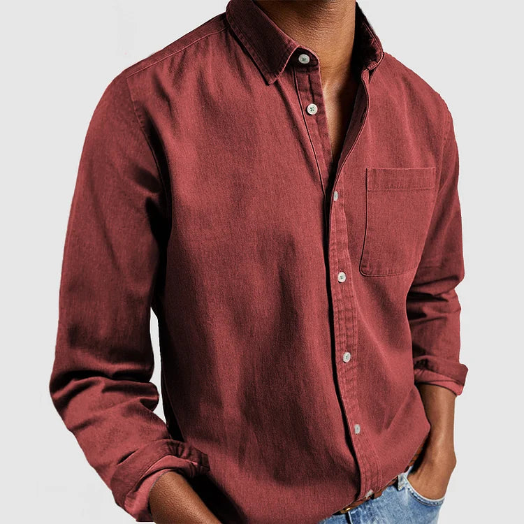 Men’s Casual Shirt – Button-Down Oxford, Relaxed Fit Everyday Wear