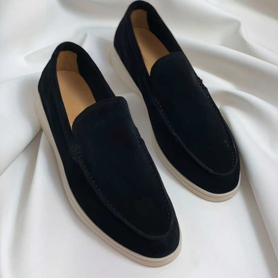 Men's Suede Loafers – Classic Stitched, All-Day Comfort Smart Casual Wear