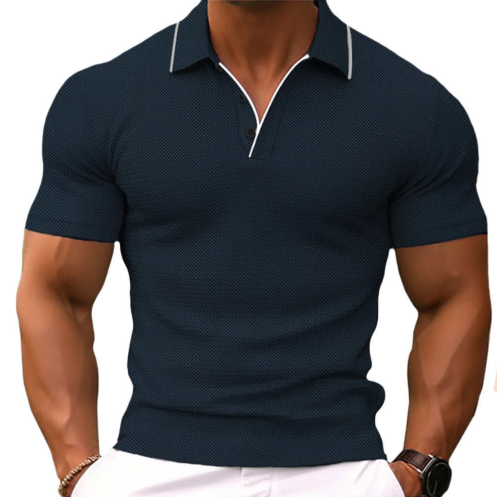 Men's Polo Shirt – Contrast Tipping, Slim Fit Smart Casual Wear