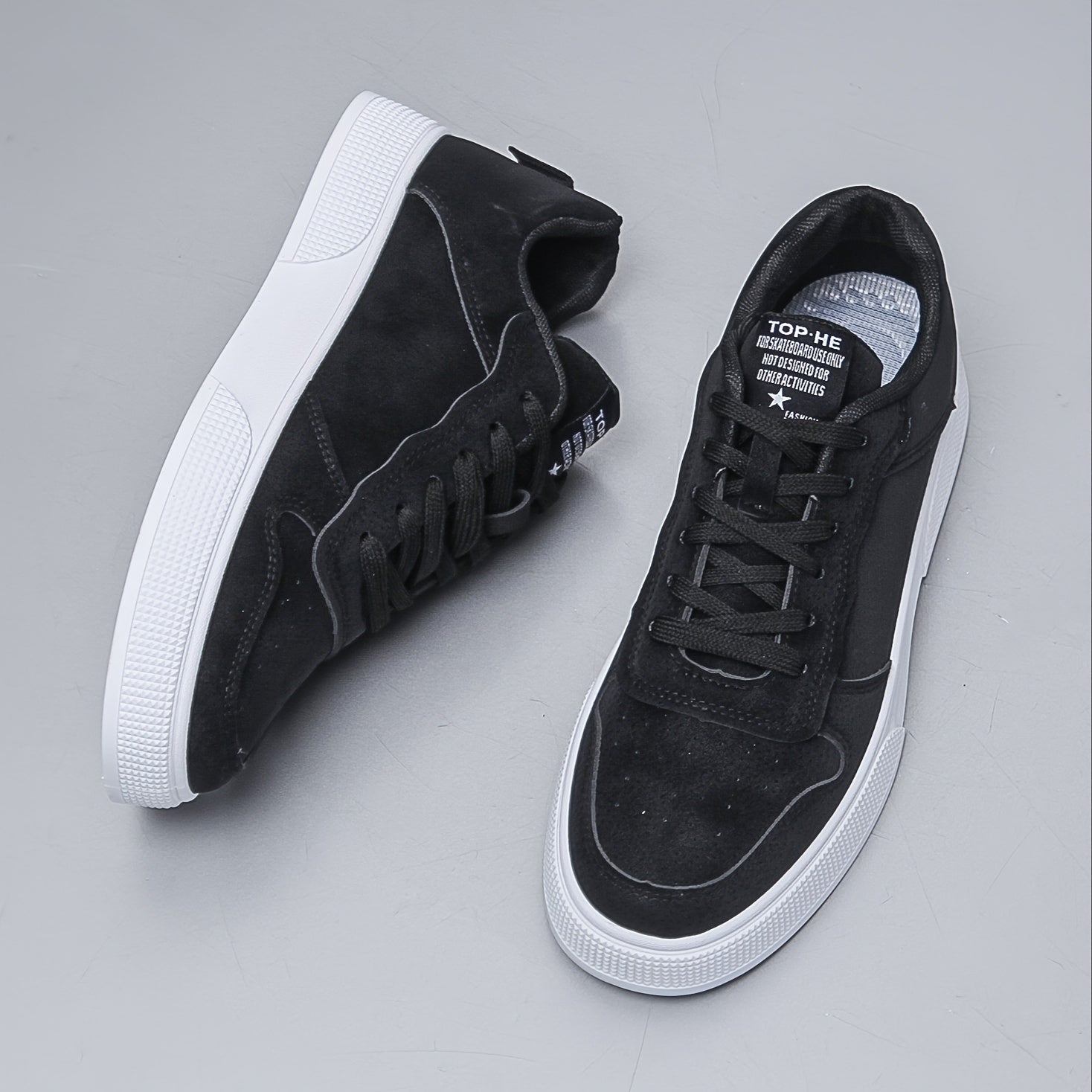 Men’s Trainers – Suede Panel Detail, Cushioned Sole Everyday Footwear