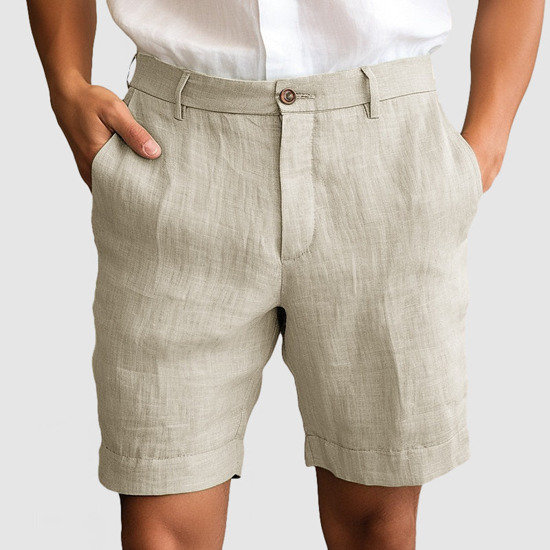 Men's Linen Shorts – Breathable Fabric, Tailored Fit Holiday Wear