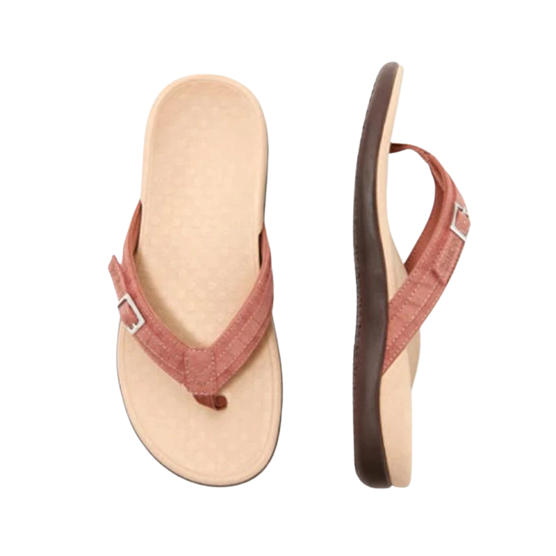 Women's Toe Post Sandals – Buckle Detail, Comfortable Summer Style
