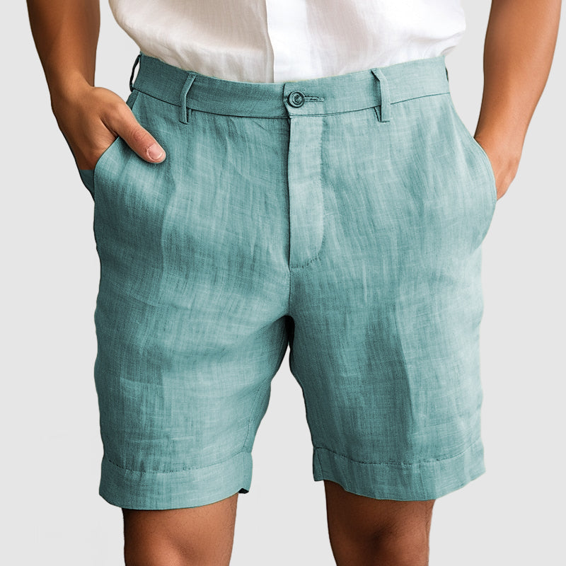 Men's Linen Shorts – Breathable Fabric, Tailored Fit Holiday Wear