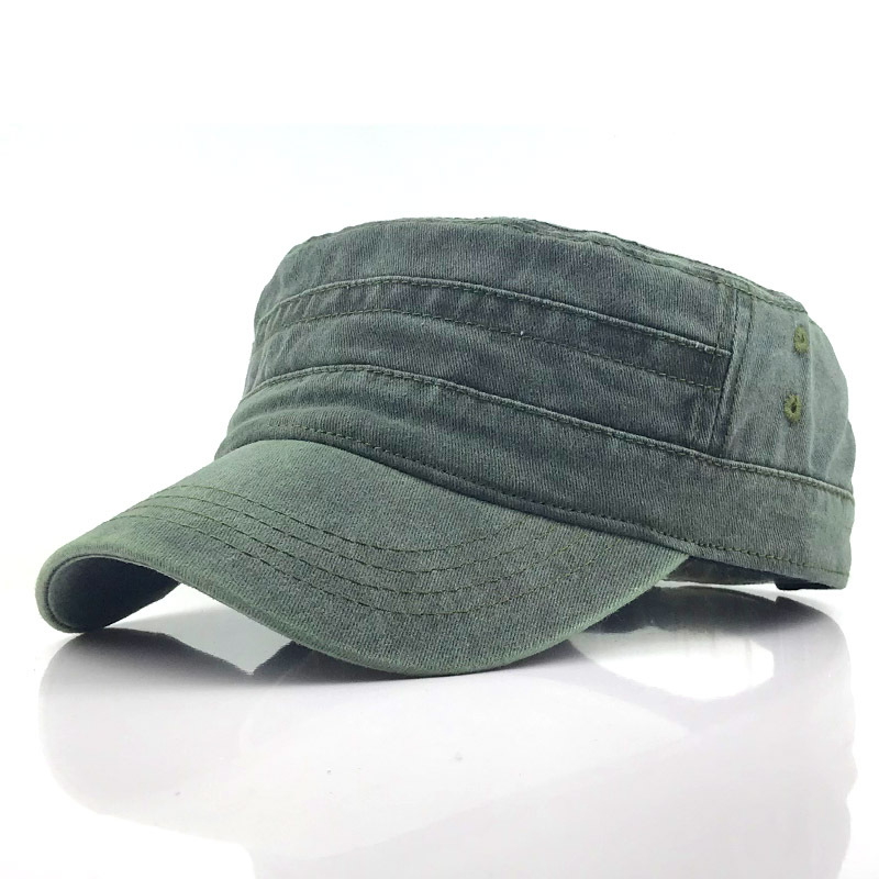 Men's Cadet Cap – Flat Top Design, Breathable Army Style Hat