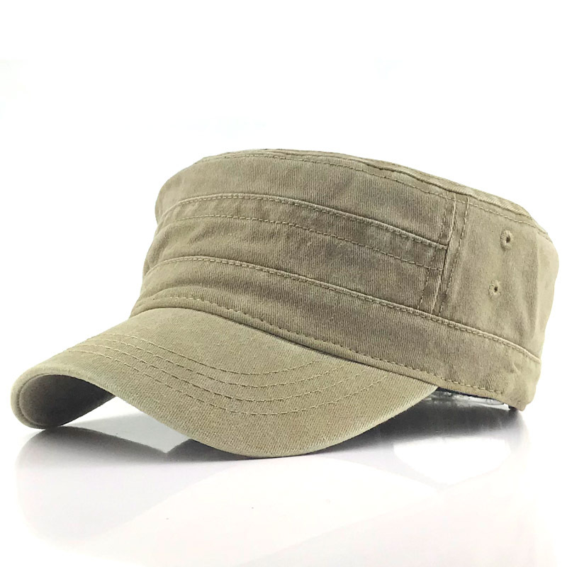 Men's Cadet Cap – Flat Top Design, Breathable Army Style Hat