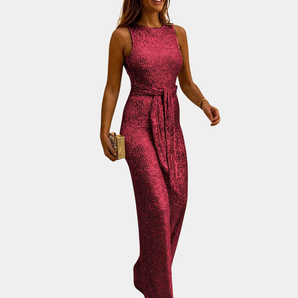 Women's Jumpsuit – Sequin Backless, Elegant Party Wear