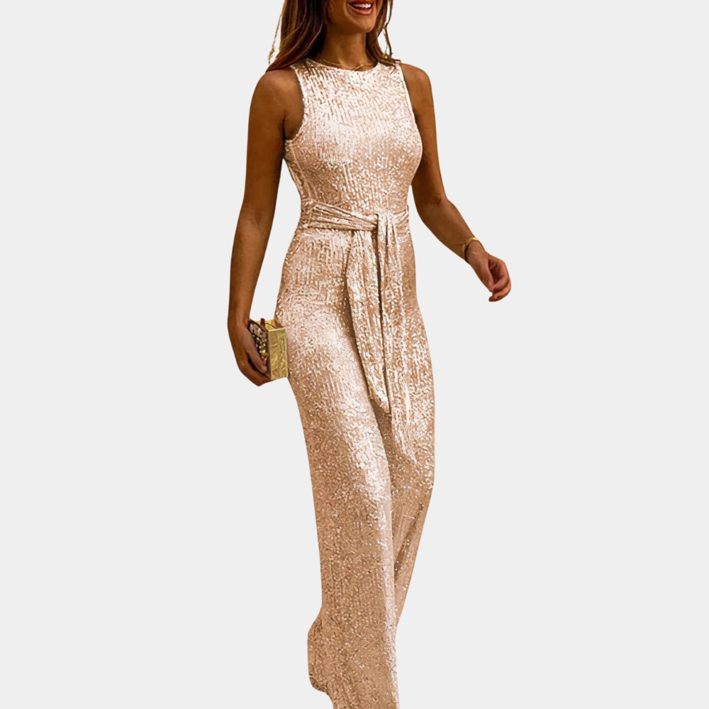 Women's Jumpsuit – Sequin Backless, Elegant Party Wear