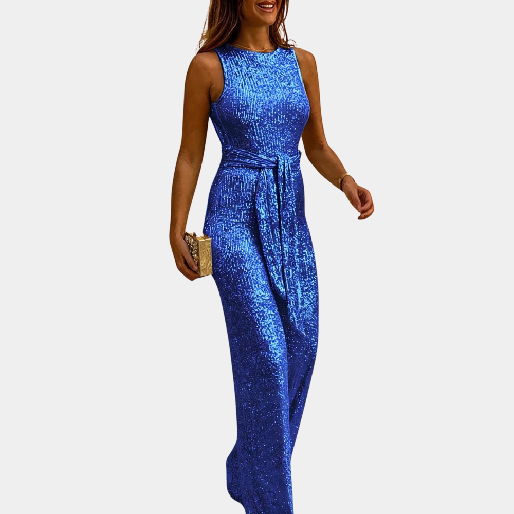 Women's Jumpsuit – Sequin Backless, Elegant Party Wear