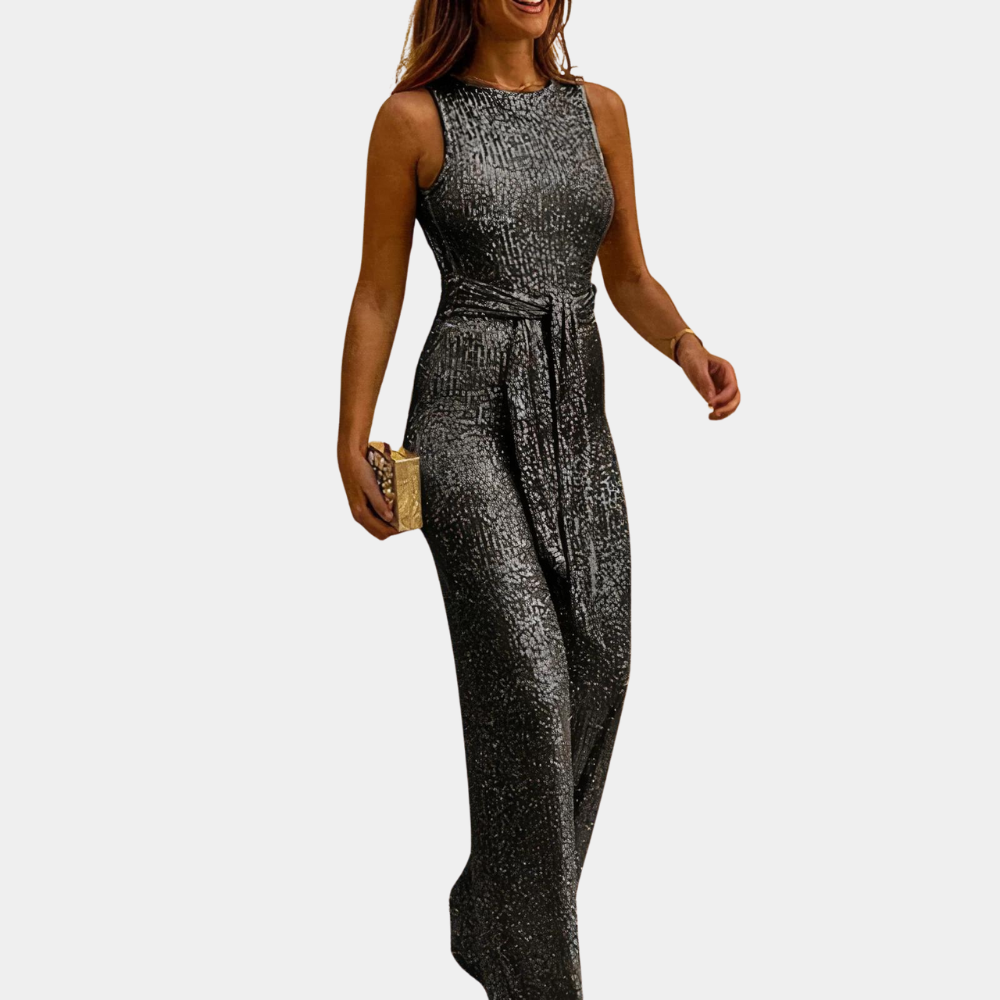 Women's Jumpsuit – Sequin Backless, Elegant Party Wear