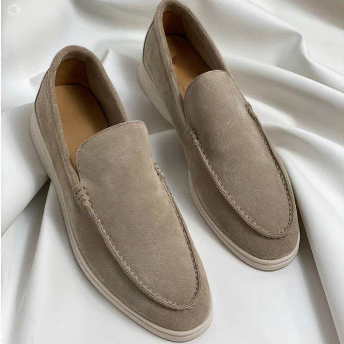 Men's Suede Loafers – Classic Stitched, All-Day Comfort Smart Casual Wear