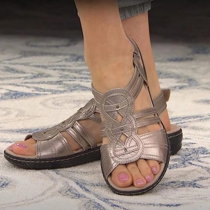 Women's Wedge Sandals – Strappy Peep Toe, Comfy Summer Shoes