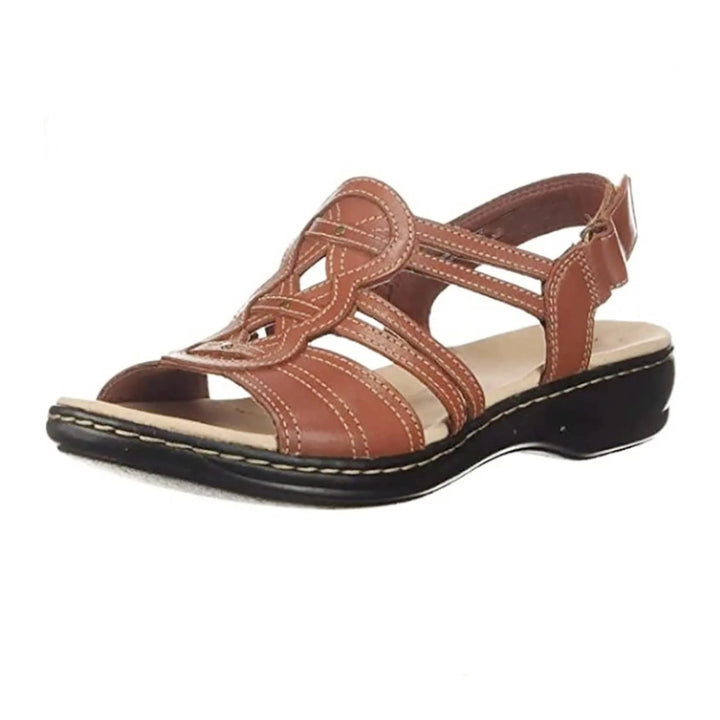 Women's Wedge Sandals – Strappy Peep Toe, Comfy Summer Shoes