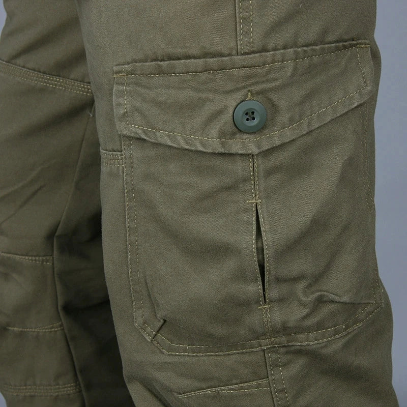 Men's Cargo Trousers – Multi-Pocket Utility, Regular Fit Casual Workwear