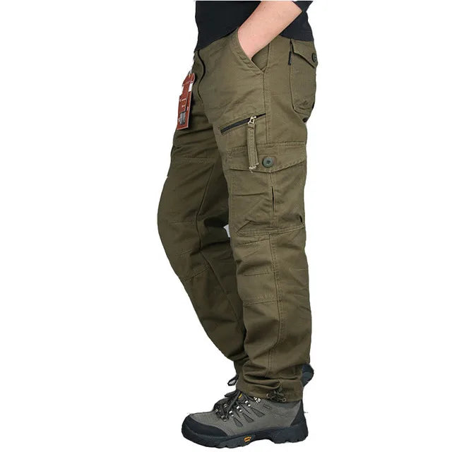 Men's Cargo Trousers – Multi-Pocket Utility, Regular Fit Casual Workwear