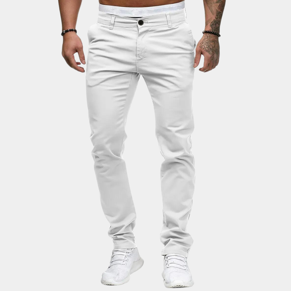 Men's Chinos – Cotton-Rich, Slim Fit Stretch Casual