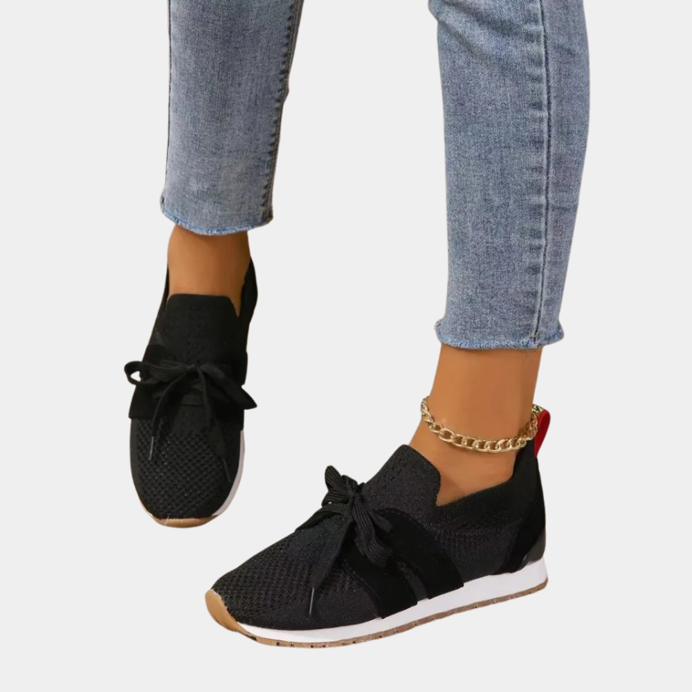 Women's Wedge Trainers – Knitted Design, Lightweight Everyday Trainers