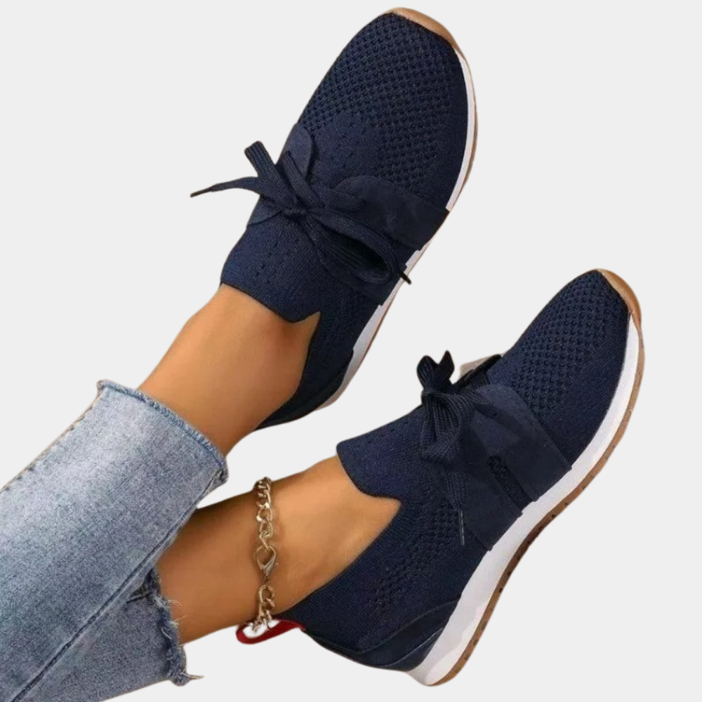 Women's Wedge Trainers – Knitted Design, Lightweight Everyday Trainers