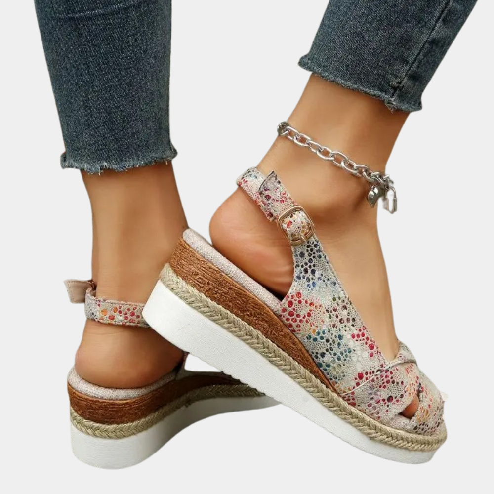 Women's Espadrille Sandals – Peep Toe Slingback, Comfy Summer Holiday Wedges