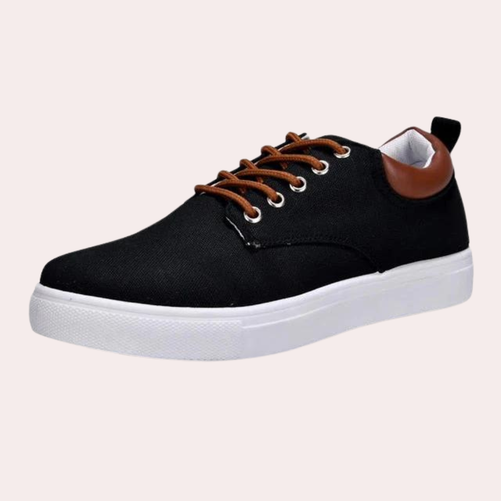 Men's Canvas Trainers – Lace Up Design, Breathable Smart Casual
