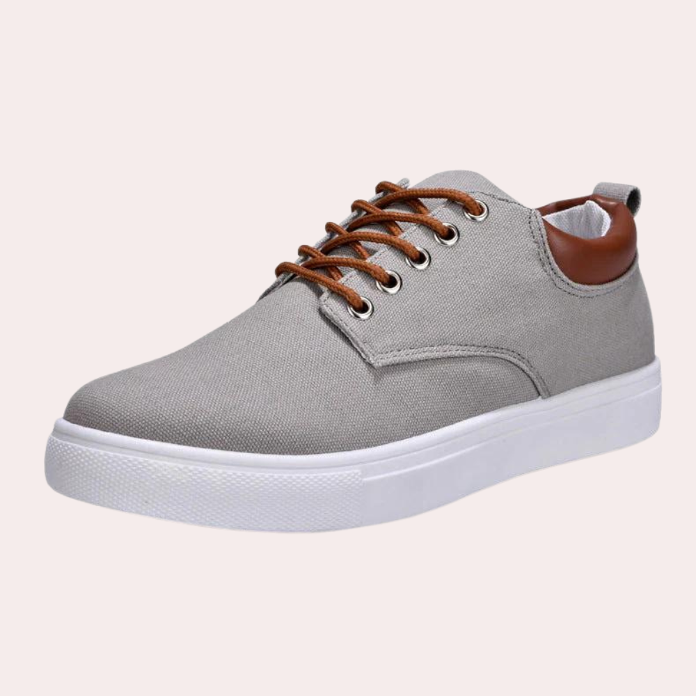 Men's Canvas Trainers – Lace Up Design, Breathable Smart Casual