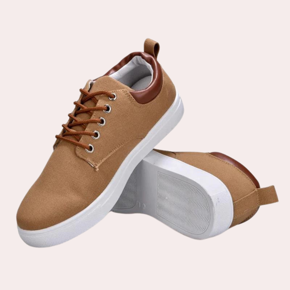 Men's Canvas Trainers – Lace Up Design, Breathable Smart Casual