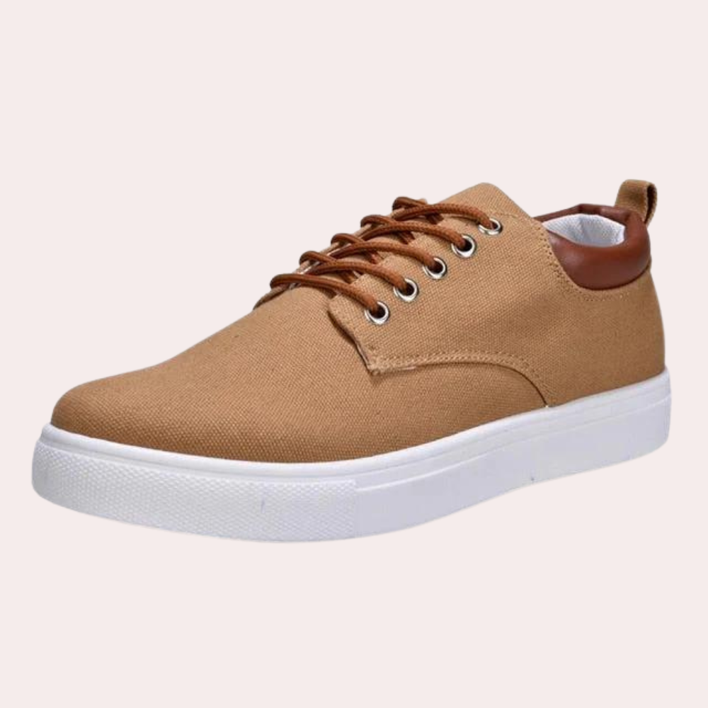 Men's Canvas Trainers – Lace Up Design, Breathable Smart Casual