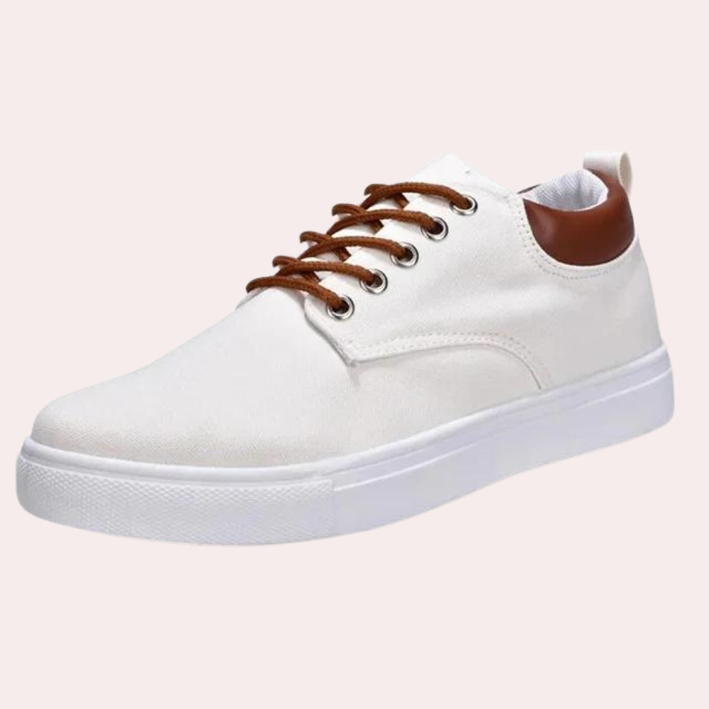 Men's Canvas Trainers – Lace Up Design, Breathable Smart Casual