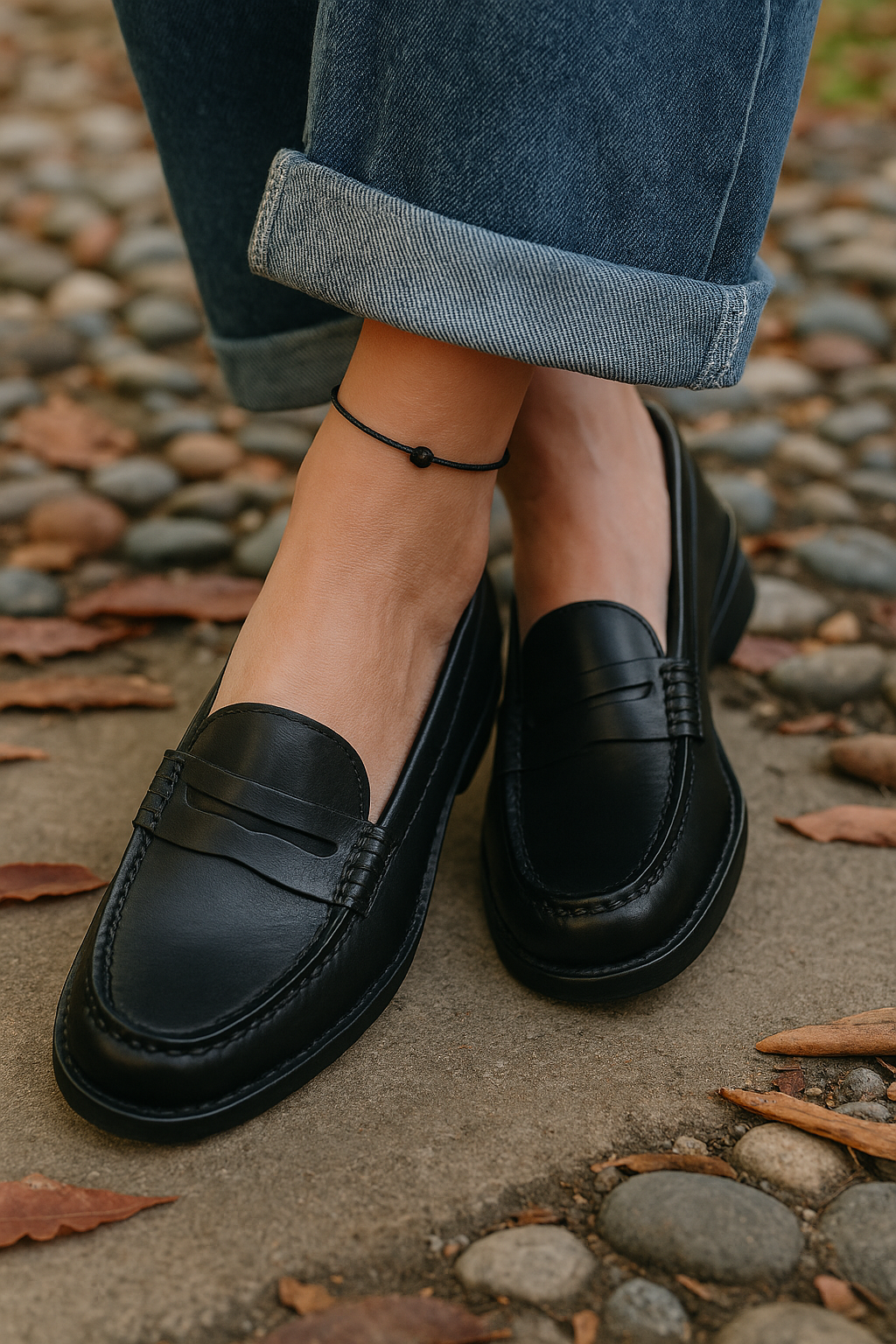 Women's Penny Loafers – Classic Stitch Detail, Comfy Fit Smart Casual Wear