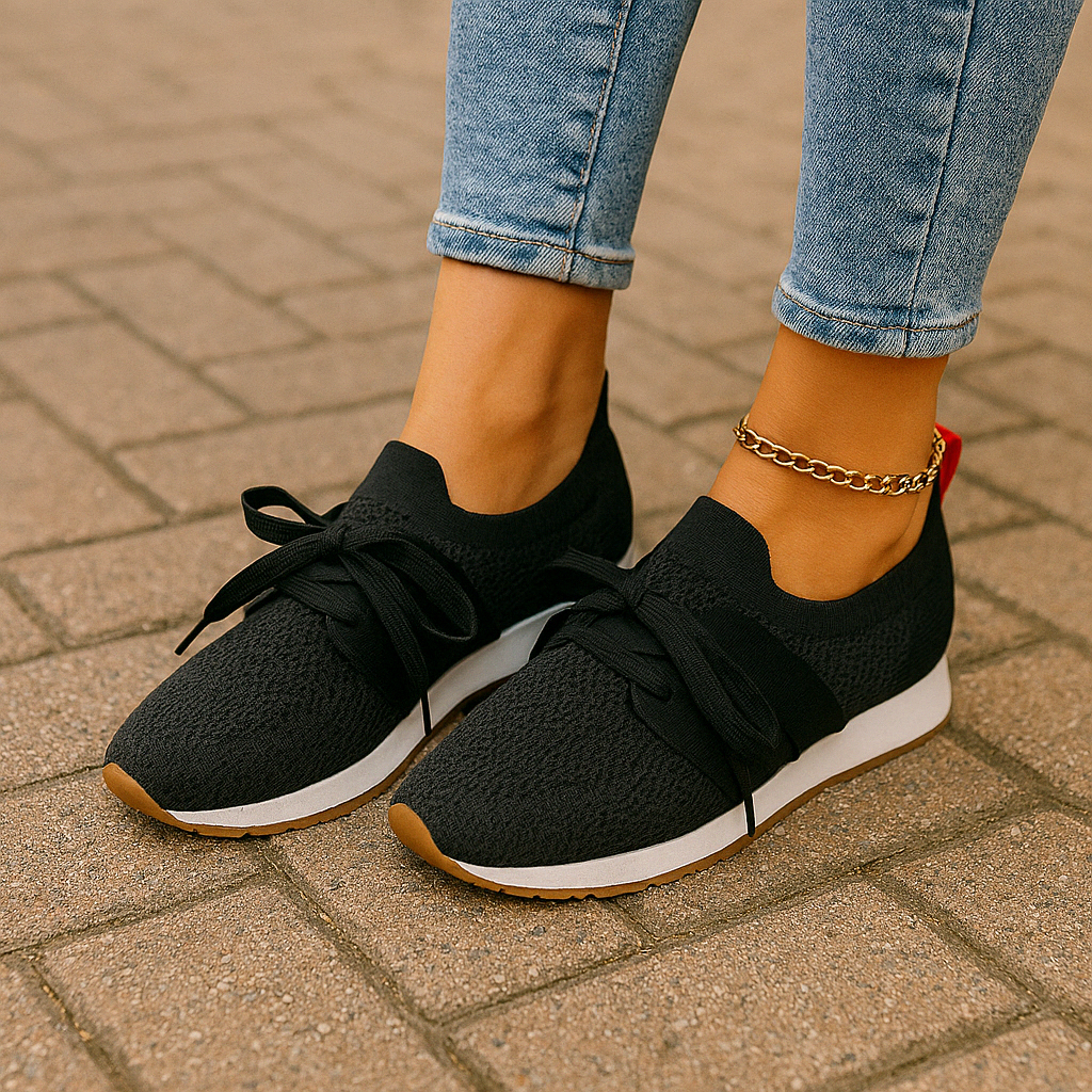 Women's Wedge Trainers – Knitted Design, Lightweight Everyday Trainers