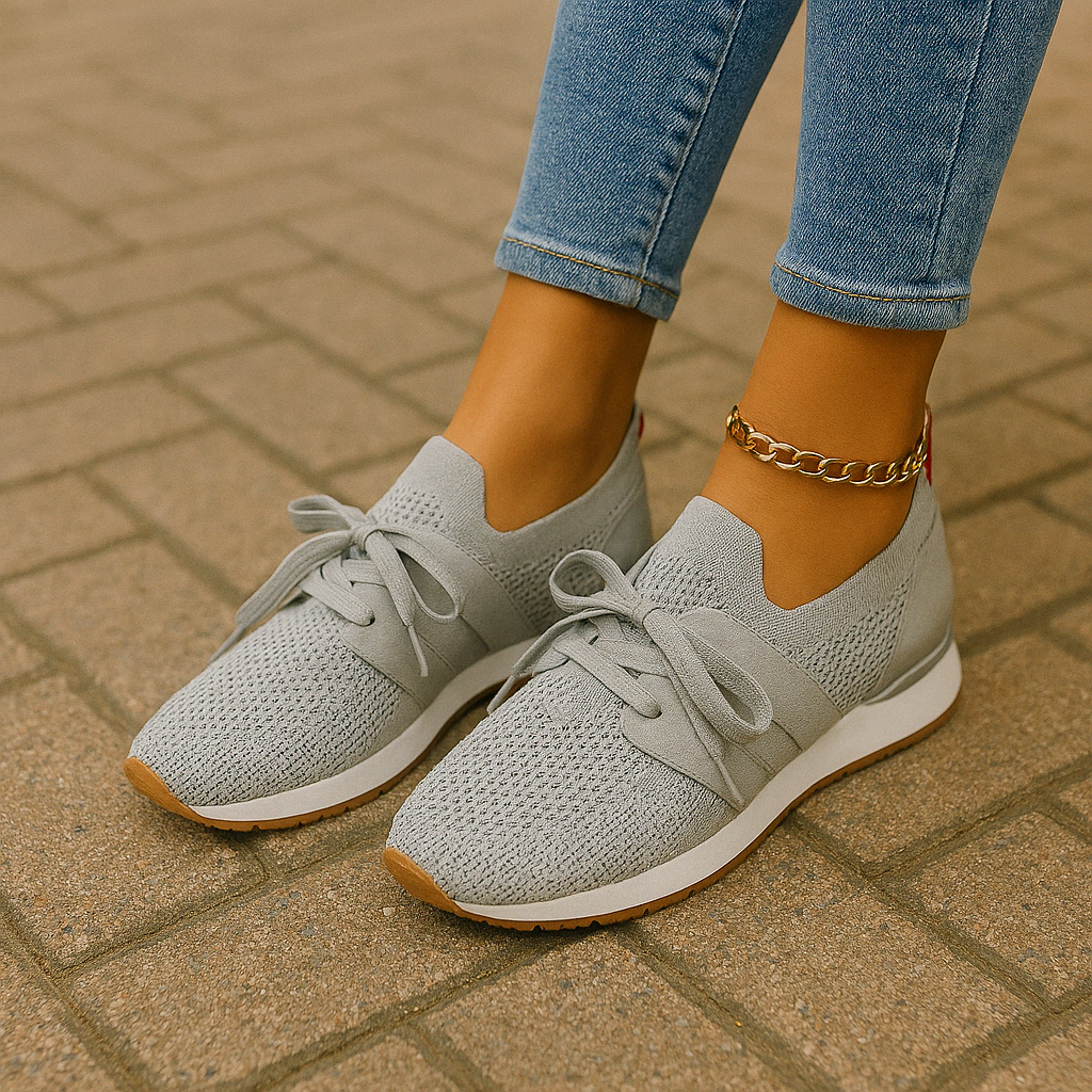 Women's Wedge Trainers – Knitted Design, Lightweight Everyday Trainers