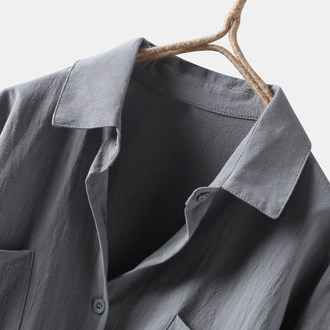 Women's Longline Shirt – Dipped Hem, Relaxed Fit Casual Blouse