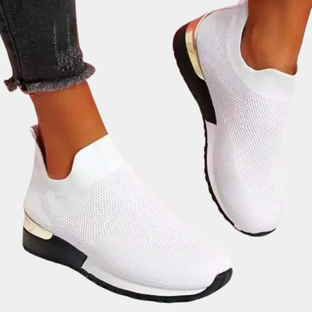 Women's Slip-On Trainers – Knitted, Lightweight Walking Shoes