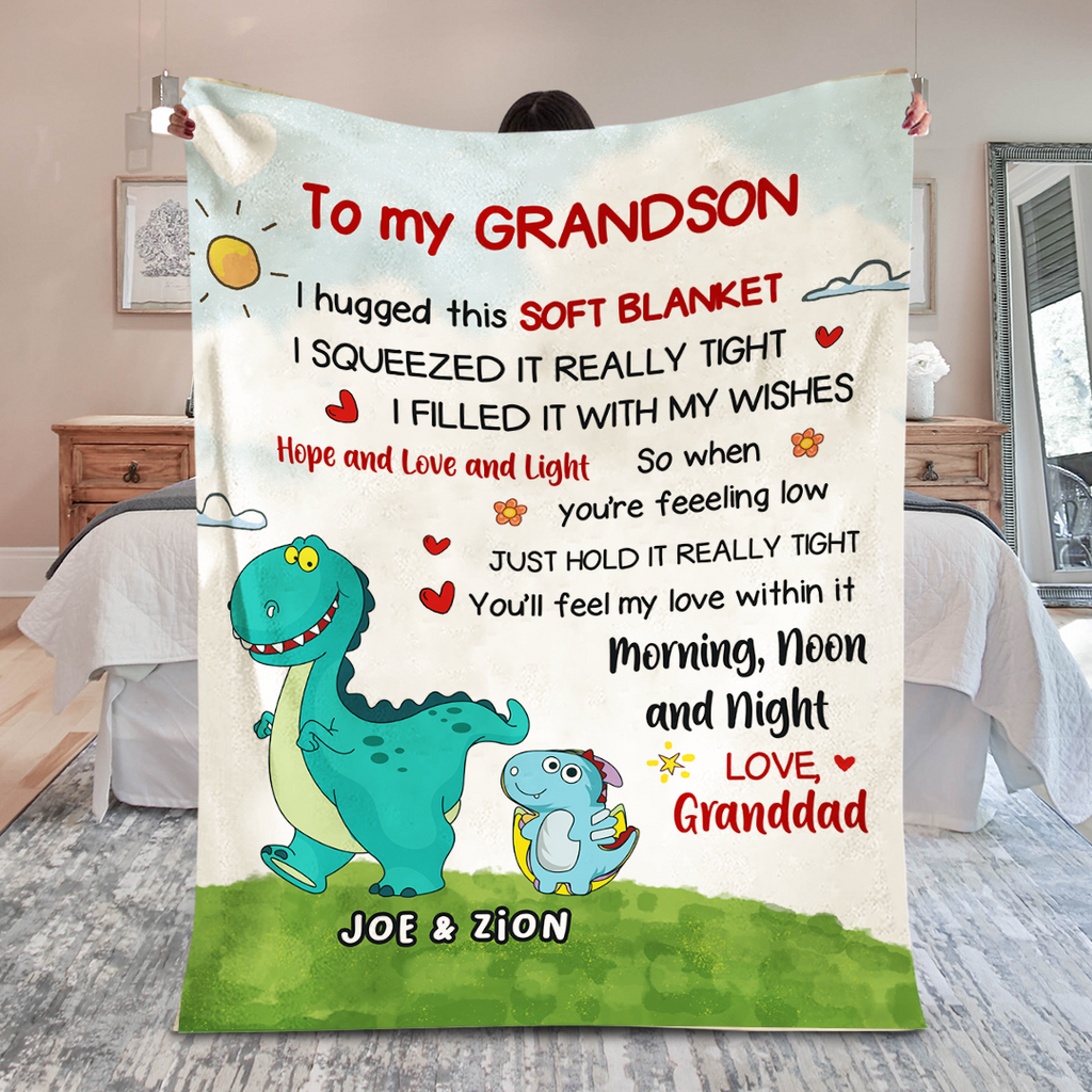 To my granddaughter/grandson - Personalized Dinosaur Themed Premium Blanket™
