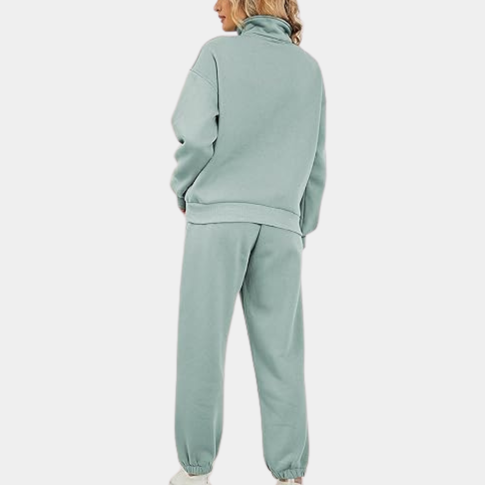 Women's Tracksuit – Half Zip, Oversized Loungewear
