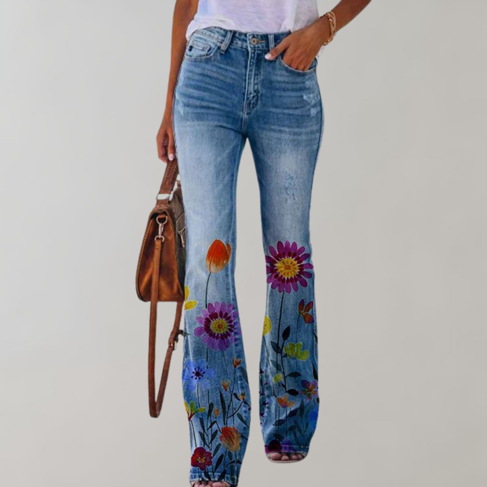 Women's Flare Jeans – High-Waisted, Retro Style Everyday Trousers