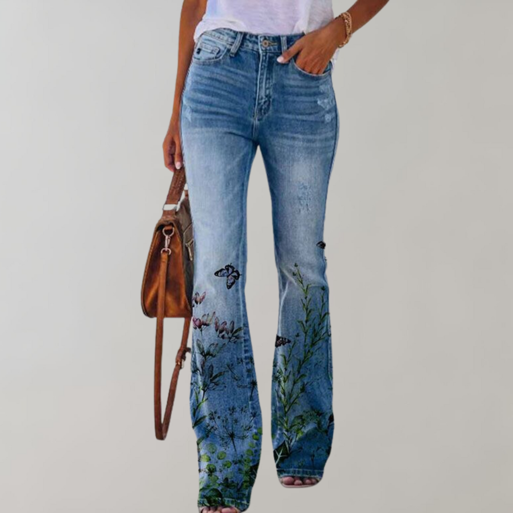 Women's Flare Jeans – High-Waisted, Retro Style Everyday Trousers