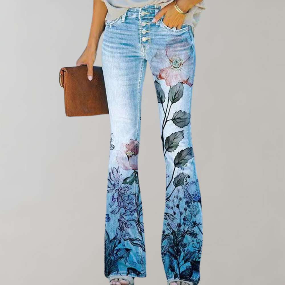 Women's Flare Jeans – High-Waisted, Retro Style Everyday Trousers