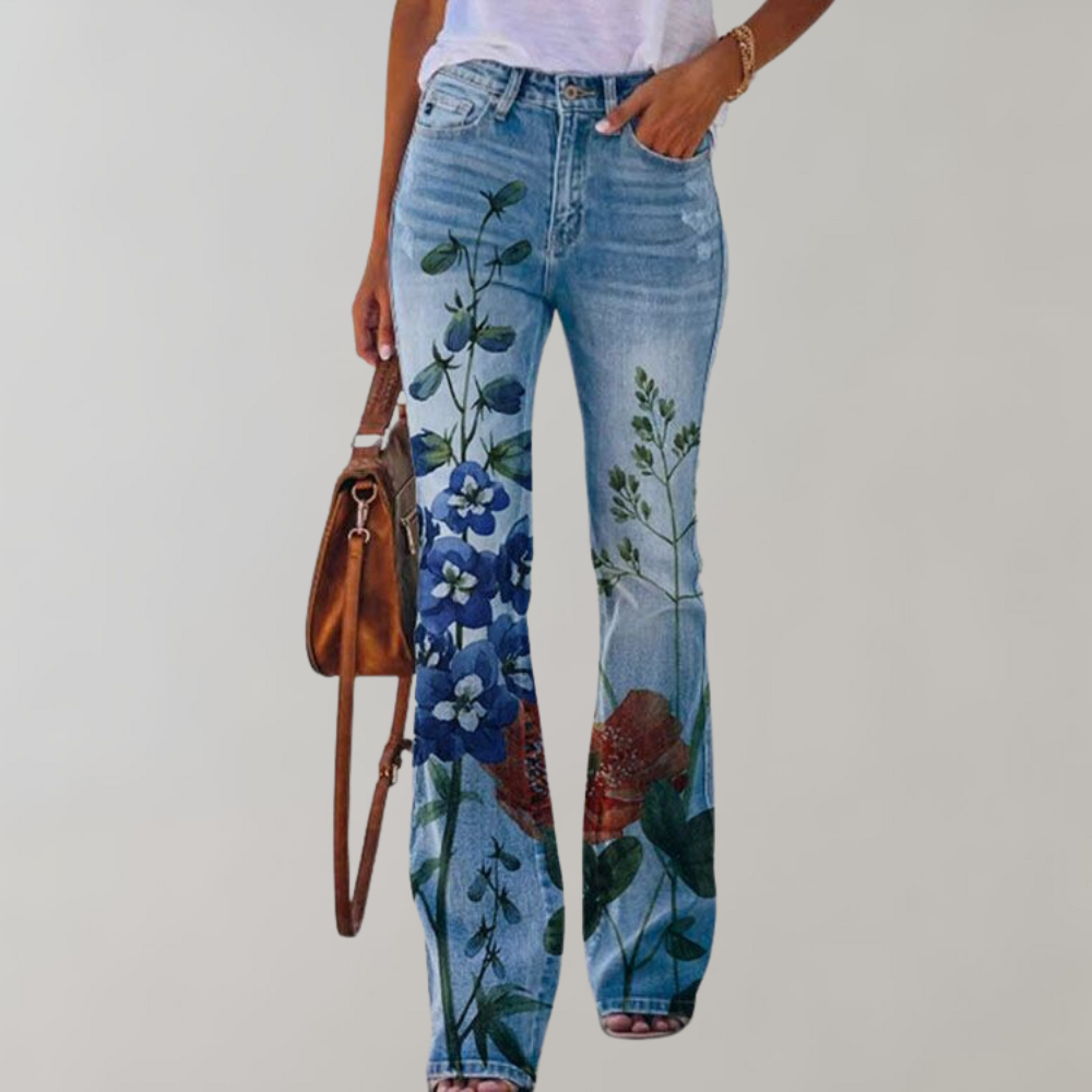Women's Flare Jeans – High-Waisted, Retro Style Everyday Trousers