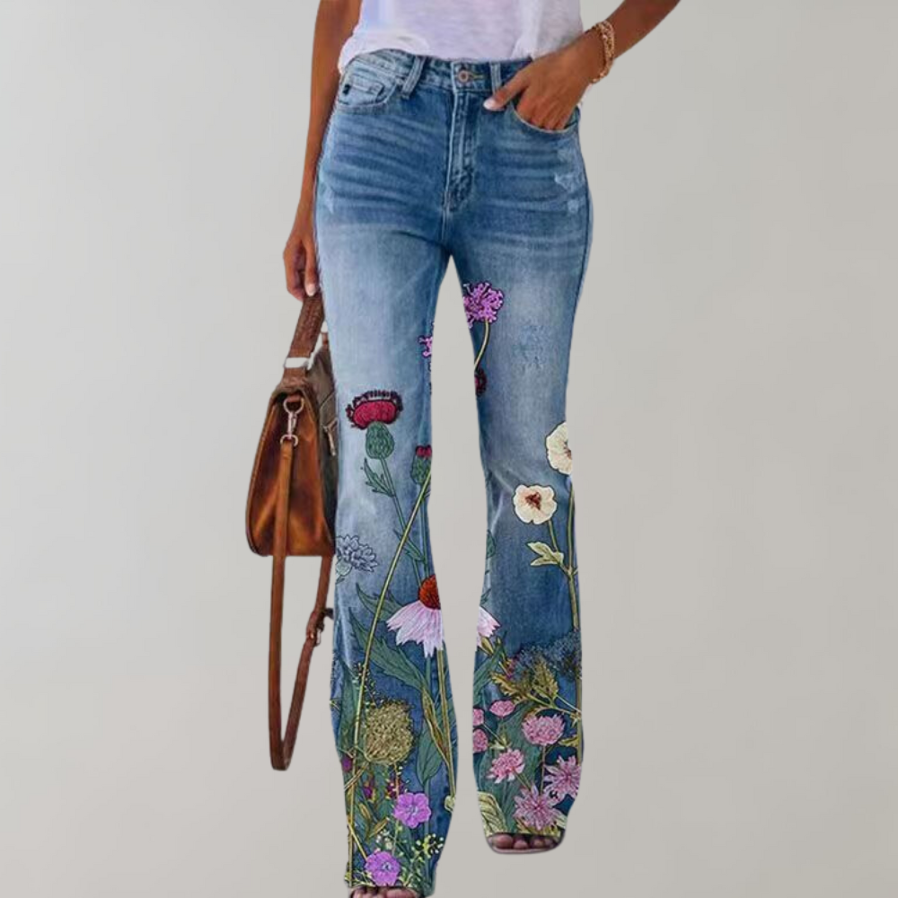 Women's Flare Jeans – High-Waisted, Retro Style Everyday Trousers